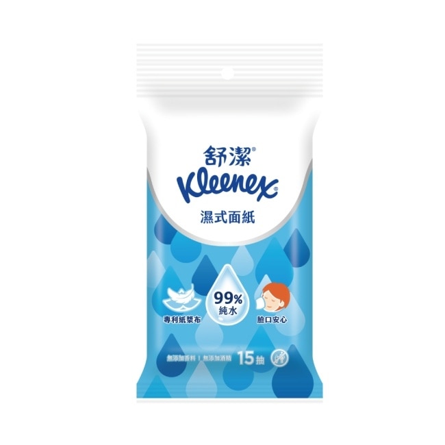 舒潔濕式面紙15抽 (新舊包裝隨機出貨)