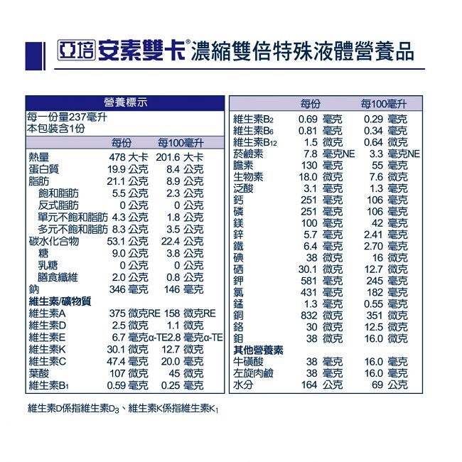 亞培安素雙卡香草 (24入/箱)