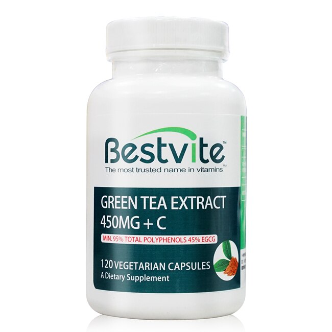 【美國BestVite】必賜力綠茶萃取+維生素C膠囊1瓶 (120顆)