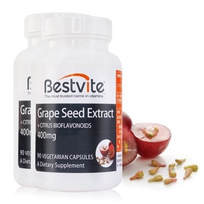 BESTVITE 【美國BestVite】必賜力葡萄籽精華膠囊2瓶組 (90顆*2瓶)