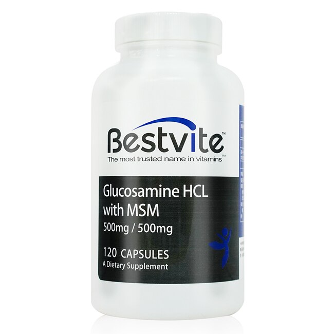 【美國BestVite】必賜力葡萄糖胺+MSM膠囊1瓶 (120顆)