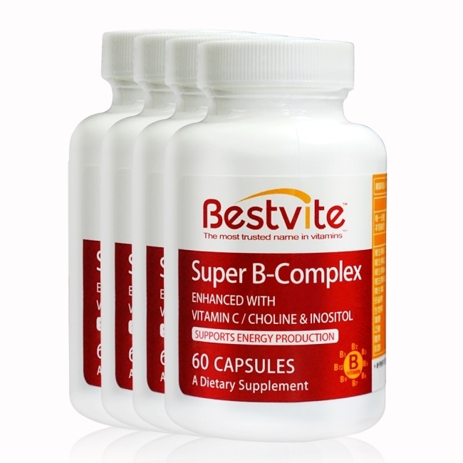 BestVite必賜力-超級維他命B群膠囊4瓶組 (60顆*4瓶)