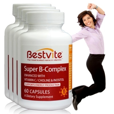 BESTVITE BestVite必賜力-超級維他命B群膠囊4瓶組 (60顆*4瓶)