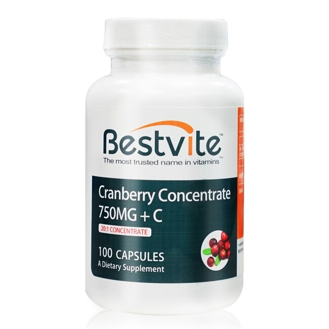 【美國BestVite】必賜力高濃縮蔓越莓膠囊2瓶組 (100顆*2瓶)