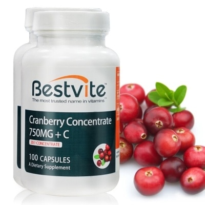 BESTVITE 【美國BestVite】必賜力高濃縮蔓越莓膠囊2瓶組 (100顆*2瓶)