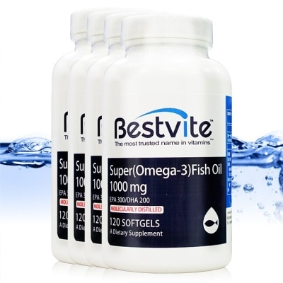 BESTVITE 【美國BestVite】必賜力超級OMEGA-3魚油膠囊4瓶組 (120顆*4瓶)