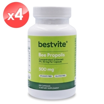 Bestvite 必賜力 - 【美國BestVite】必賜力高濃縮蜂膠膠囊4瓶組 (120顆*4瓶) image
