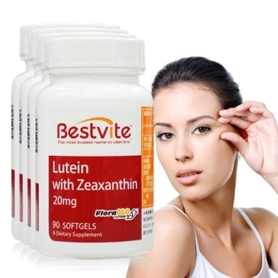 Bestvite 必賜力 【美國 BestVite】必賜力高單位葉黃素20MG軟膠囊90顆*4瓶(FloraGLO專利)