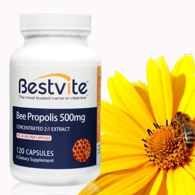Bestvite 必賜力 【美國BestVite】必賜力高濃縮蜂膠膠囊1瓶 (120顆)