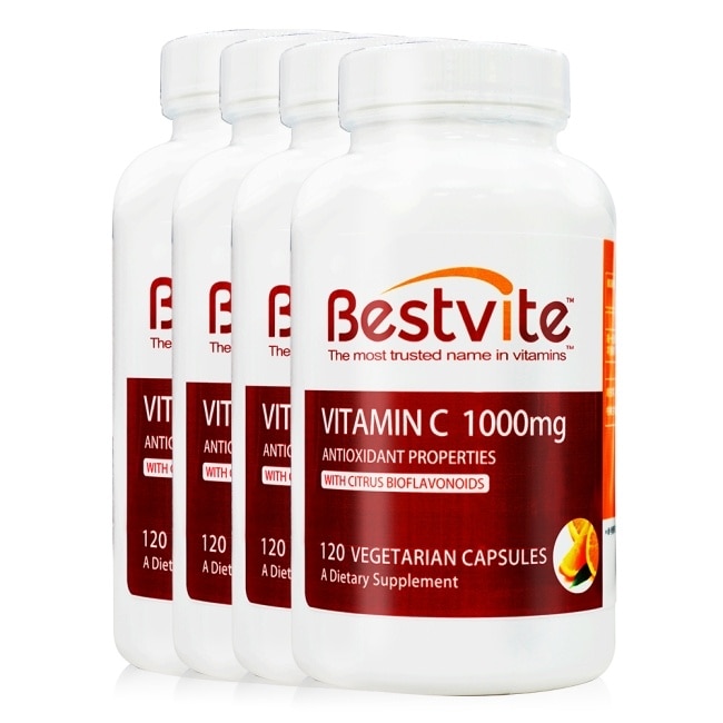 BestVite必賜力-長效維他命C1000膠囊4瓶組 (120顆*4瓶)