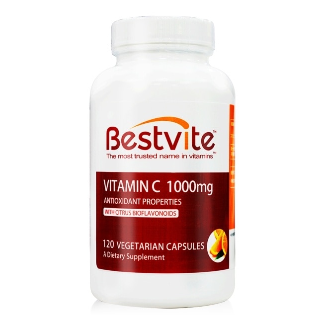 【美國Bestvite】必賜力維生素C1000 (維他命C1000) 膠囊 2瓶組 (120顆*2瓶)