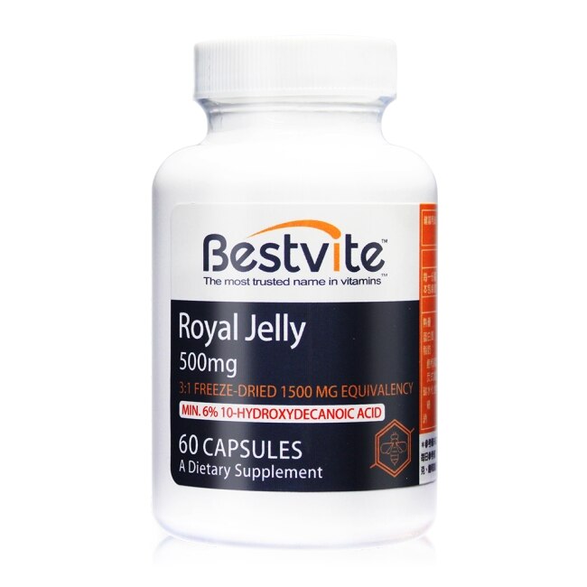 Bestvite 【美國bestvite】必賜力天然高濃縮蜂王乳膠囊1瓶 (60顆)