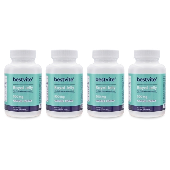【美國BestVite】必賜力天然高濃縮蜂王乳膠囊4瓶組 (60顆*4瓶) image