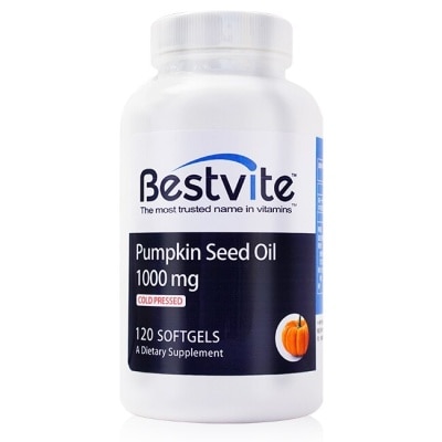 BESTVITE 【美國BestVite】必賜力天然南瓜籽油膠囊1瓶 (120顆)