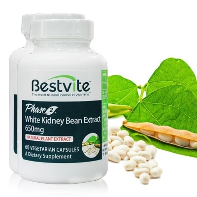 BESTVITE 【美國BestVite】必賜力PHASE 2專利型白腎豆膠囊2瓶組 (60顆*2瓶)