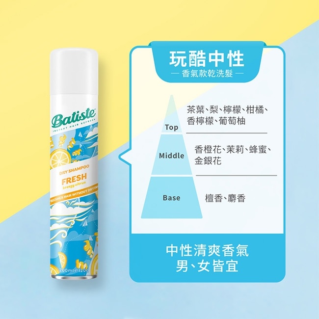 Batiste秀髮乾洗噴劑-玩酷中性200ml