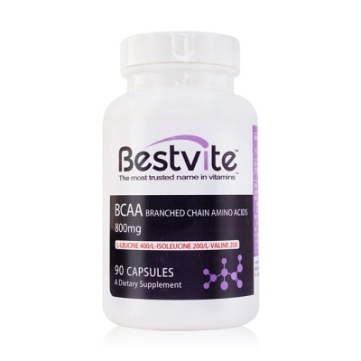 BESTVITE 【美國BestVite】必賜力BCAA支鏈胺基酸膠囊1瓶 (90顆)