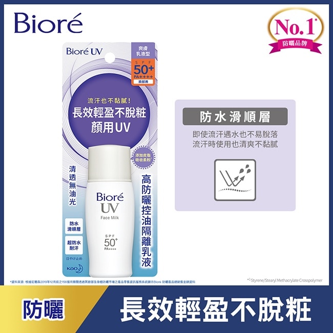 Biore高防曬控油隔離乳液SPF50-30ml