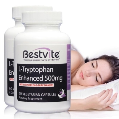 BESTVITE 【美國BestVite】必賜力色胺酸加強膠囊2瓶組 (60顆*2瓶)