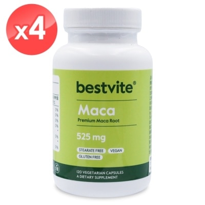Bestvite 必賜力 - 【美國BestVite】必賜力瑪卡MACA膠囊4瓶組 (120顆*4瓶)