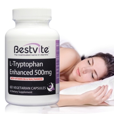 Bestvite 必賜力 - 【美國BestVite】必賜力色胺酸加強膠囊1瓶 (60顆)