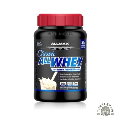 ALLMAX 【加拿大ALLMAX】奧美仕經典乳清蛋白香草口味飲品1瓶 (907公克)