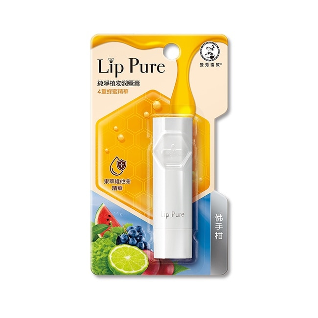 曼秀雷敦LIP PURE天然植物潤脣膏-佛手柑4g