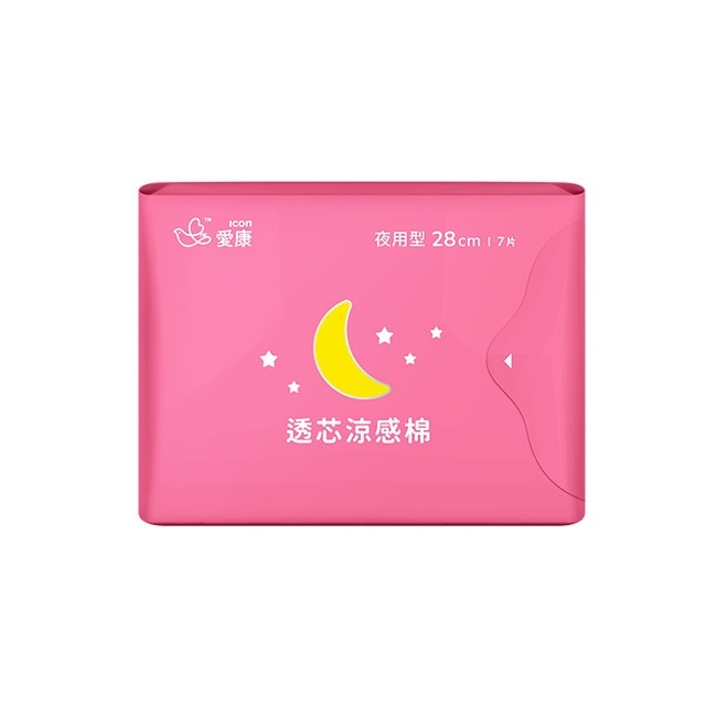 愛康透芯涼感棉 夜用型28cm 7片