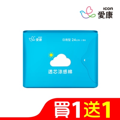 愛康icon 愛康透芯涼感棉 日用型24cm 8片