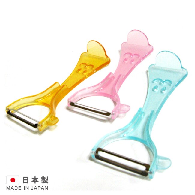 日本製造不鏽鋼果凍色可站立皮引削皮器(顏色隨機) NO-8033 24g