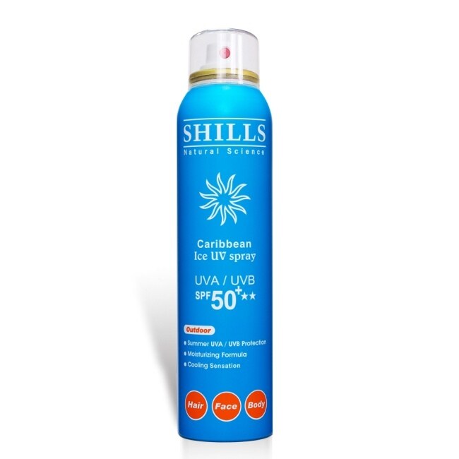 SHILLS很耐曬超清爽美白防曬冰鎮噴霧SPF50   180ml