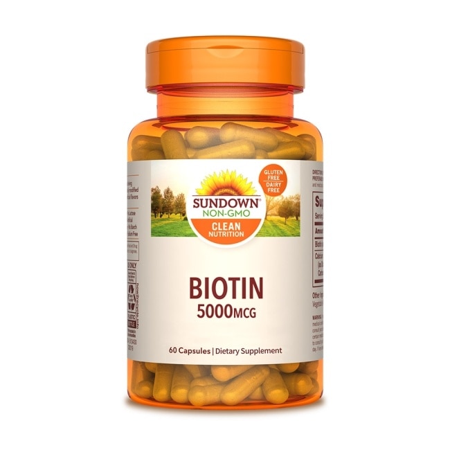 Sundown日落恩賜 生物素5000mcg+鈣膠囊(60粒/瓶)