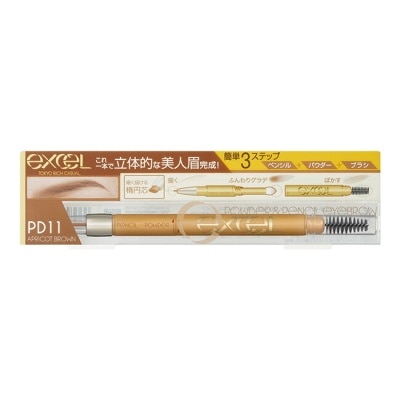 EXCEL EXCEL 3合1持久造型眉筆11杏桃棕