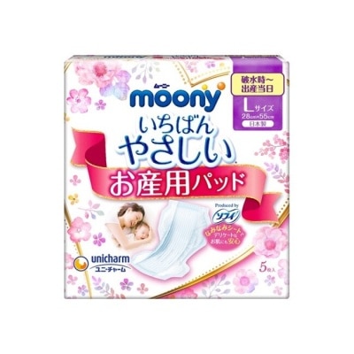 日本UNICHARM株式會社 moony產褥墊L號5片