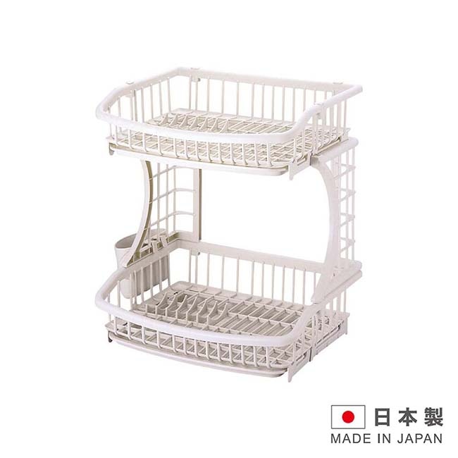 PEARL METAL 日本製造 雙層碗盤瀝水架 1176g IN-H6615