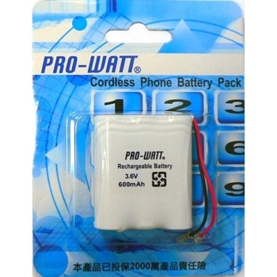 PRO WATT PRO-WATT萬用接頭 無線電話電池3.6V 600mah(P100)