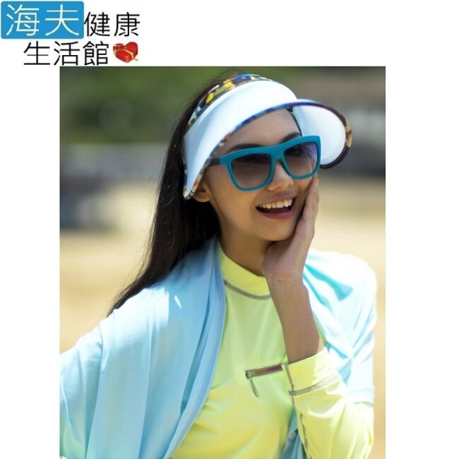 HOII SunSoul后益 防曬 UPF50 伸縮艷陽帽-藍光 印花