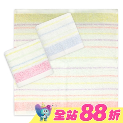 Miine - 精梳棉輕柔方巾【顏色隨機出貨】