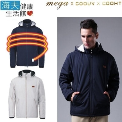 MEGA 【海夫】MEGA COOHT 3M 日本 男用 電熱 外套 (HT-M401)深藍色S號