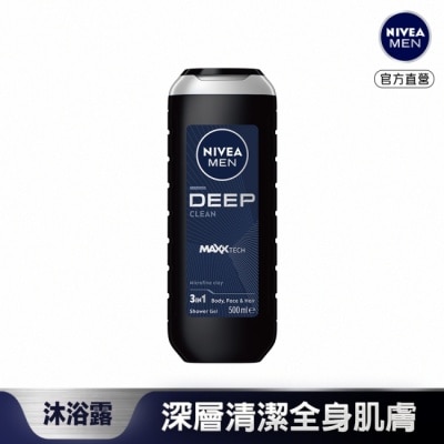 NIVEA 妮維雅 妮維雅男士清新淨爽沐浴露500ml