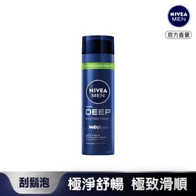 NIVEA 妮維雅 妮維雅男士深極炭極淨保濕刮鬍泡200ml image