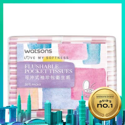 Watsons 屈臣氏 屈臣氏可沖式袖珍包衛生紙30入