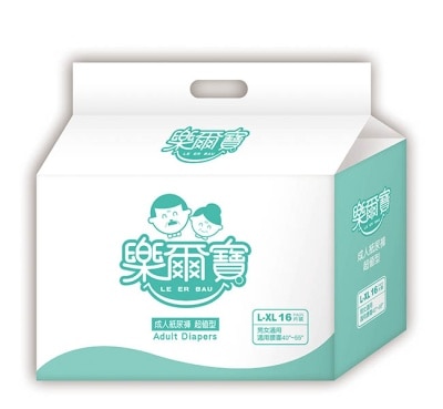 LE ER BAU樂爾寶 - 【樂爾寶】 成人紙尿褲超值防漏型 L(16片 x 6包/箱)-黏貼式-箱購