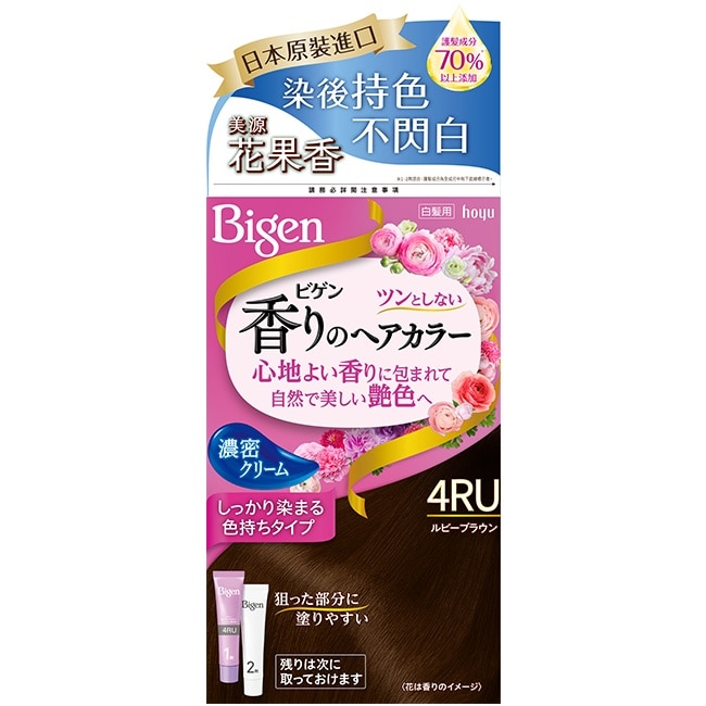 BIGEN美源 美源 花果香快速染髮霜 4RU紫棕色 (40g+40g)