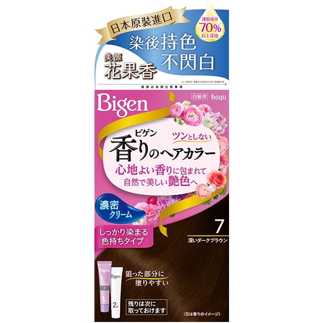 BIGEN美源 美源 花果香快速染髮霜 7深黑棕色 (40g+40g)