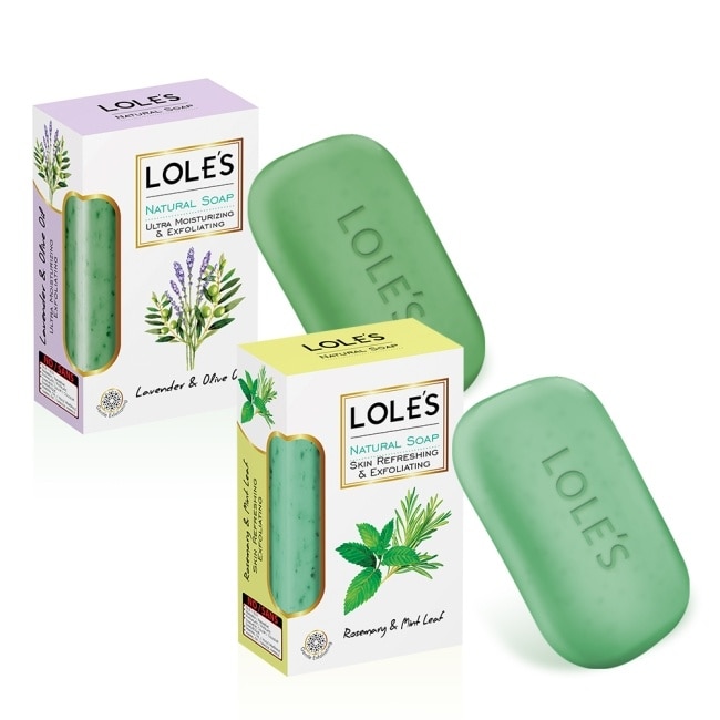 【六入】LOLES溫和淨化+清爽去角質乳油木機能皂150g(各3入)