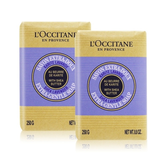 LOCCITANE 歐舒丹 乳油木薰衣草皂(250g)X2-專櫃公司貨