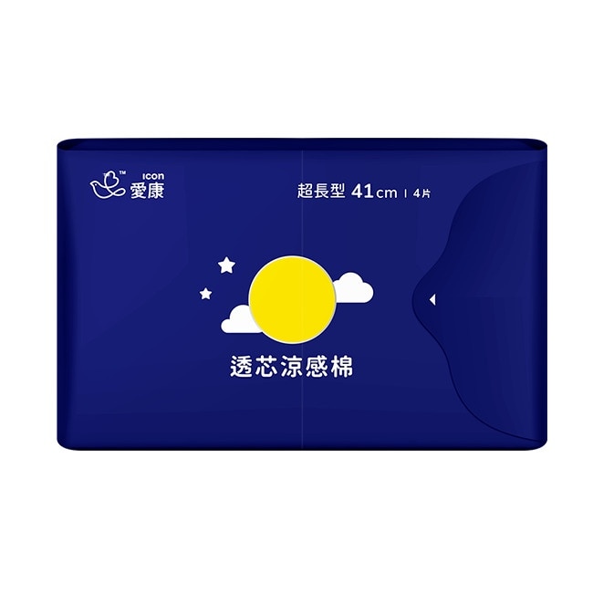愛康透芯涼感棉 超長型41cm 4片