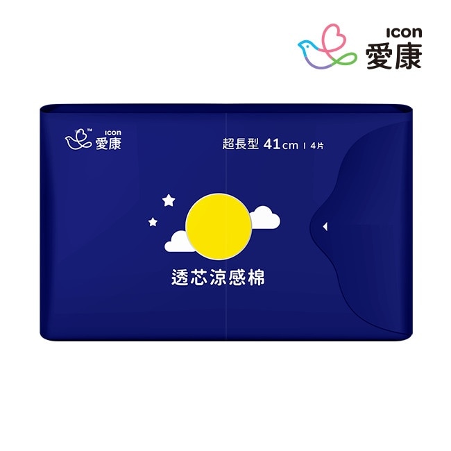 愛康透芯涼感棉 超長型41cm 4片