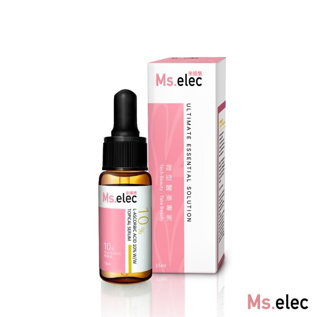 Ms.elec米嬉樂 左旋維他命C 10 percent 精華液15ml 白皙 緊緻 撫紋